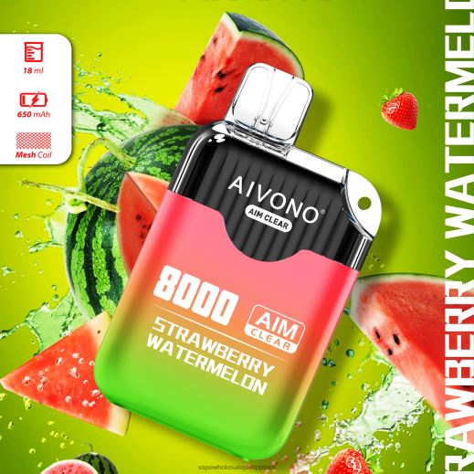 Vape Store Davao City - Aivono AIM CLEAR 8000 Strawberry Watermelon X6BJJP208