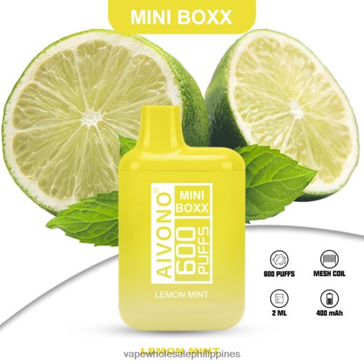 Vape Wholesale Price List Philippines - Aivono AIM MINI BOXX 600 Lemon Mint X6BJJP233