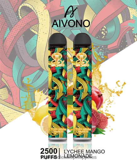 Vape Store Davao City - Aivono AIM SNAKE 2500 Lychee Mango Lemonade X6BJJP308