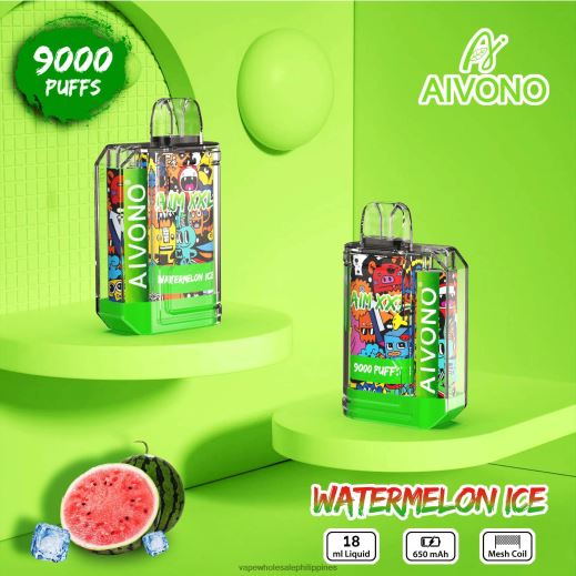 Vape Store Davao City - Aivono AIM XXL 9000 Mouth Sticker Transparent Watermelon Ice X6BJJP48