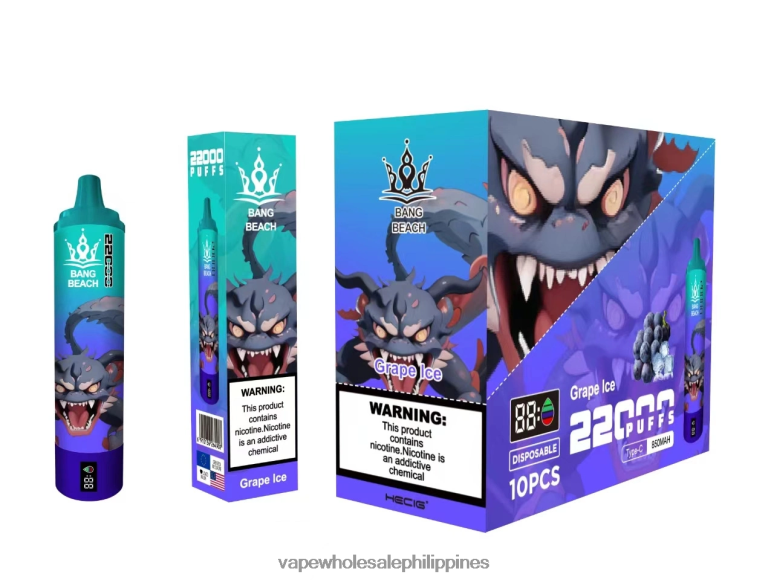 Electronic Cigarette Wholesale - Bang Beach 22000 Puffs Smart Screen Grape Ice BF4RF19