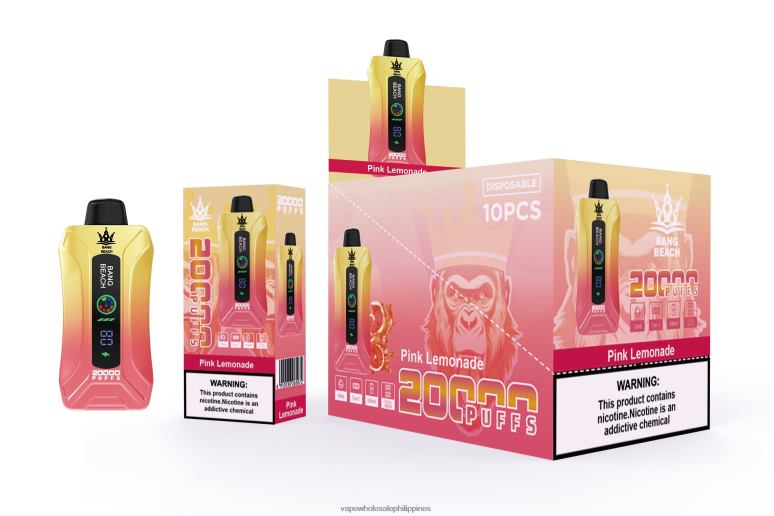 Vape Supplier Manila - Bang Beach 20000 Puffs Smart Screen Vape Pink Lemonade BF4RF4