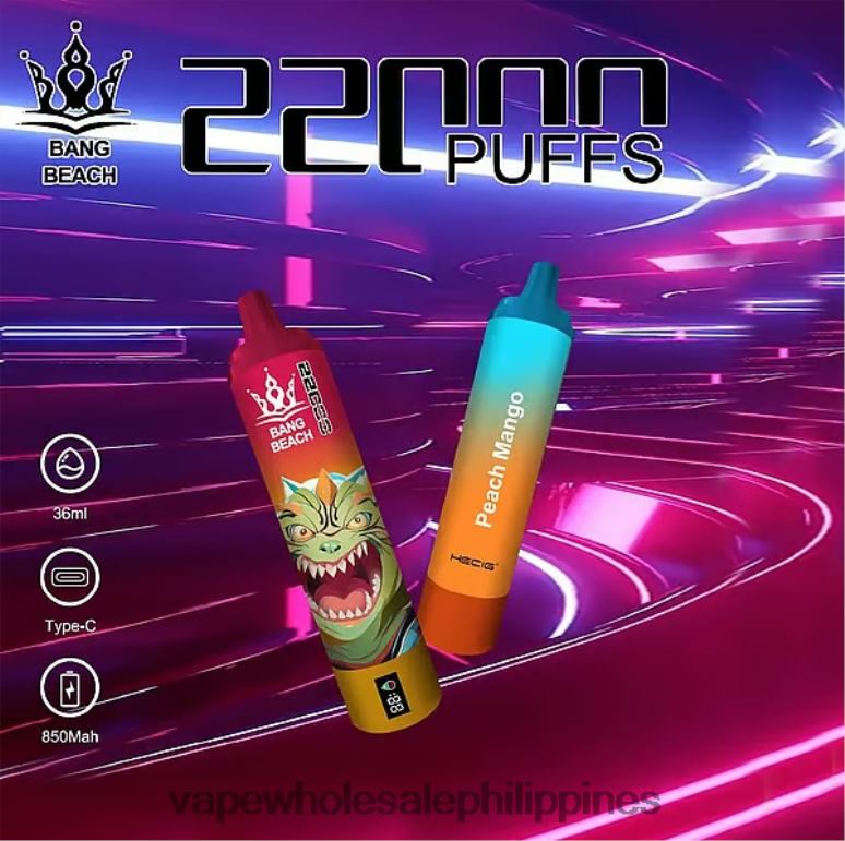 Vape Supplier Manila - Bang Beach 22000 Puffs Smart Screen Peach Mango BF4RF24