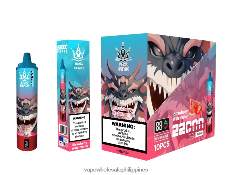 Vape Wholesale Supplier Manila - Bang Beach 22000 Puffs Smart Screen Strawberry Watermelon BF4RF23