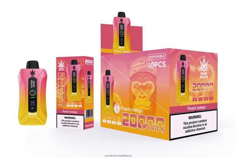Vape Wholesale Supplier Philippines - Bang Beach 20000 Puffs Smart Screen Vape Peach Mango BF4RF2