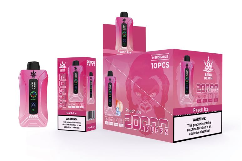 Vape Wholesaler - Bang Beach 20000 Puffs Smart Screen Vape Peach Ice BF4RF9