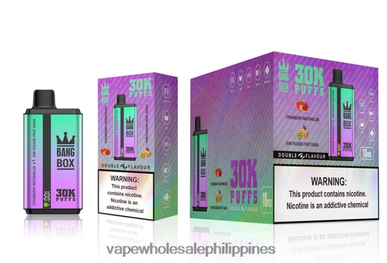 Cheapest Vape Philippines - Bang Box 30000 Puffs Dual Flavors Strawberry Watermelon & Kiwi Passion Fruit Guava BF4RF70