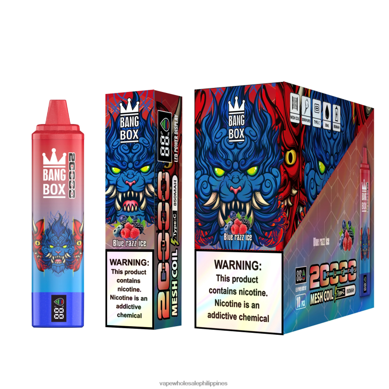 Vape Wholesale Supplier Manila - Bang Box 20000 Blue Razz Ice BF4RF59