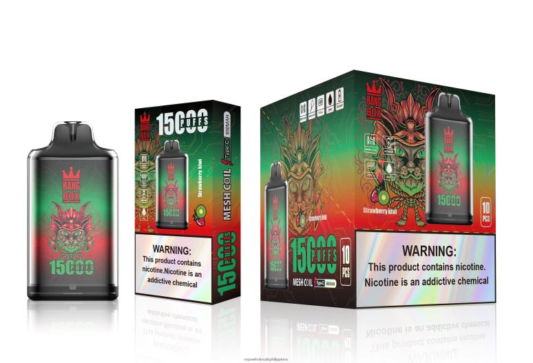 Vape Wholesale Supplier Philippines - Bang Box S1-15000 Puffs Strawberry Kiwi BF4RF100