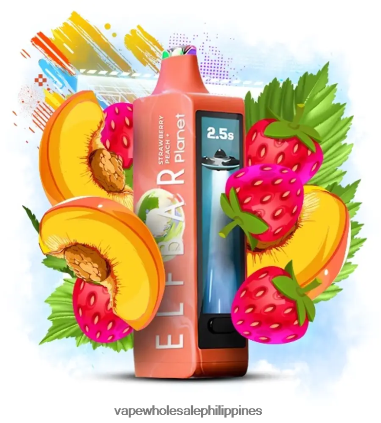 Vape Store Davao City - Strawberry Peach Elf Bar Planet 25000 HFN22R28