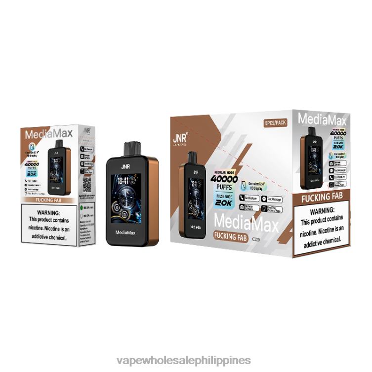 JNR MediaMax 40k Puff 6LX0P13 Fcuking Fab vape wholesale supplier philippines