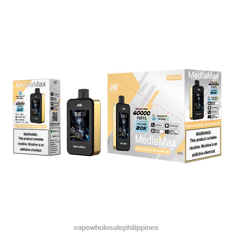 JNR MediaMax 40k Puff 6LX0P15 Peach Mango Watermelon vape supplier manila