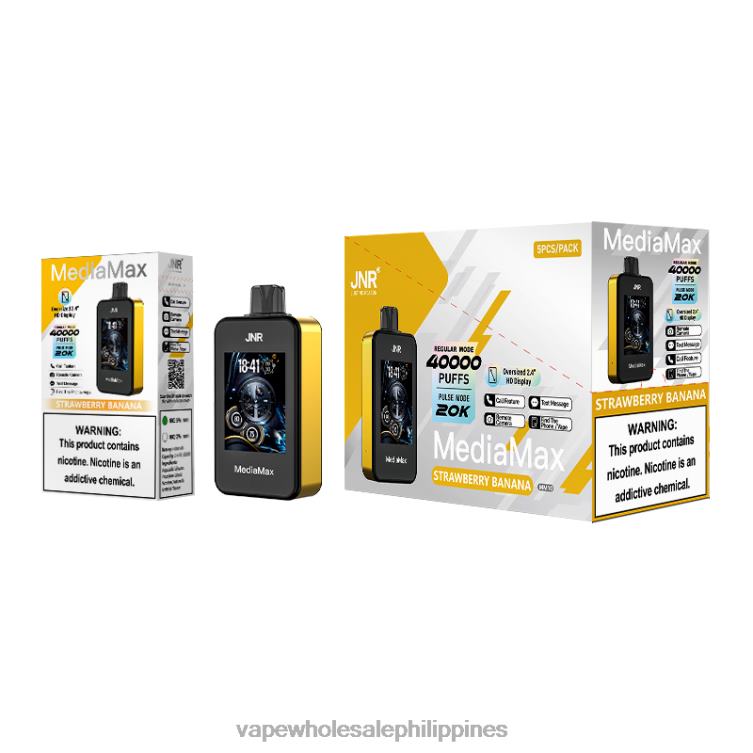 JNR MediaMax 40k Puff 6LX0P16 Strawberry Banana vape shop quezon city