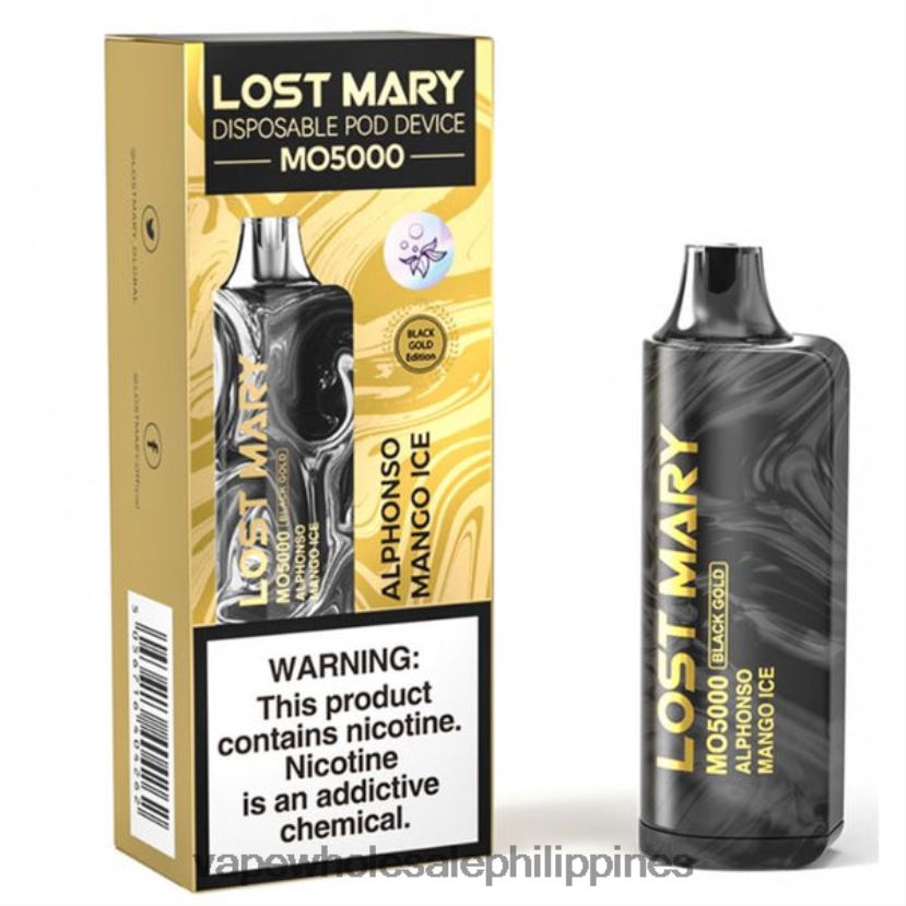 vape wholesale supplier philippines 2J4240342 Alphonso Mango Ice LOST MARY MO5000 Black Gold 10mL
