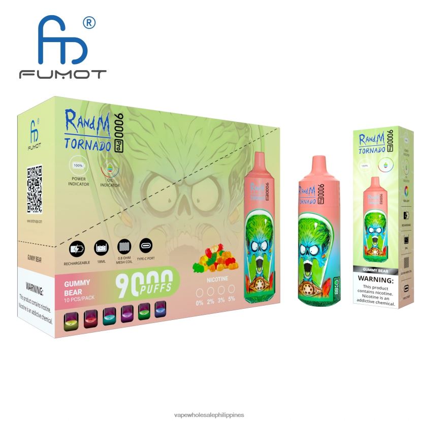 vape wholesale supplier philippines 2J42402 Disposable RandM Tornado 9000 5%