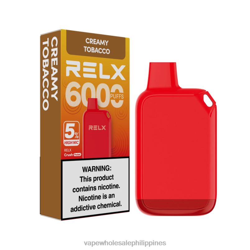 Vape Store Davao City - Creamy Tobacco RELX Crush Pocket 6000 5% High Nic ZFT4428