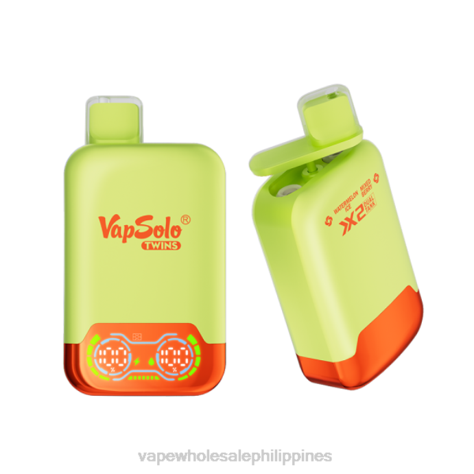 Cheap Vape Philippines - Vapsolo TWINS Disposable Vape Watermelon Ice & Mixed Berry H2HF128