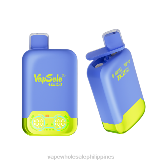 Vape Philippines Price - Vapsolo TWINS Disposable Vape Blue Razz Lemonade & Lemon Lime H2HF120