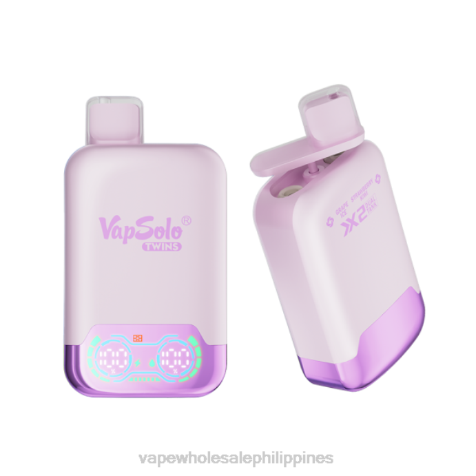 Vape Store Davao City - Vapsolo TWINS Disposable Vape Grape Ice & Strawberry Kiwi H2HF122