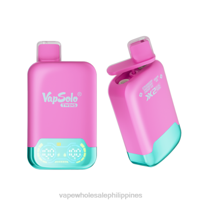 Vape Wholesale Price List Philippines - Vapsolo TWINS Disposable Vape Strawberry Raspberry Cherry Ice & Grape Ice H2HF127