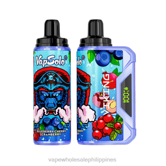 E Cig Wholesale - Vapsolo VIKING Disposable Vape Blueberry Cherry Cranberry H2HF131