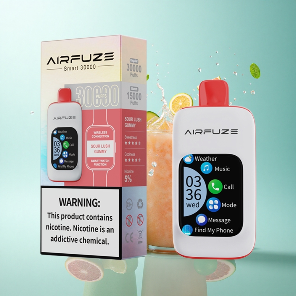 AirFuze Smart 30000 Puffs Sour Lush Gummy 5% Nicotine 900mAh Type-C