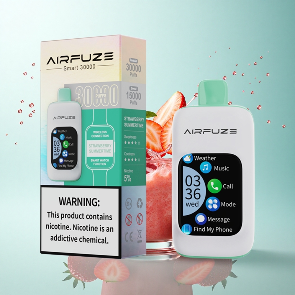 AirFuze Smart 30000 Puffs Strawberry Summertime 5% Nicotine 900mAh Type-C