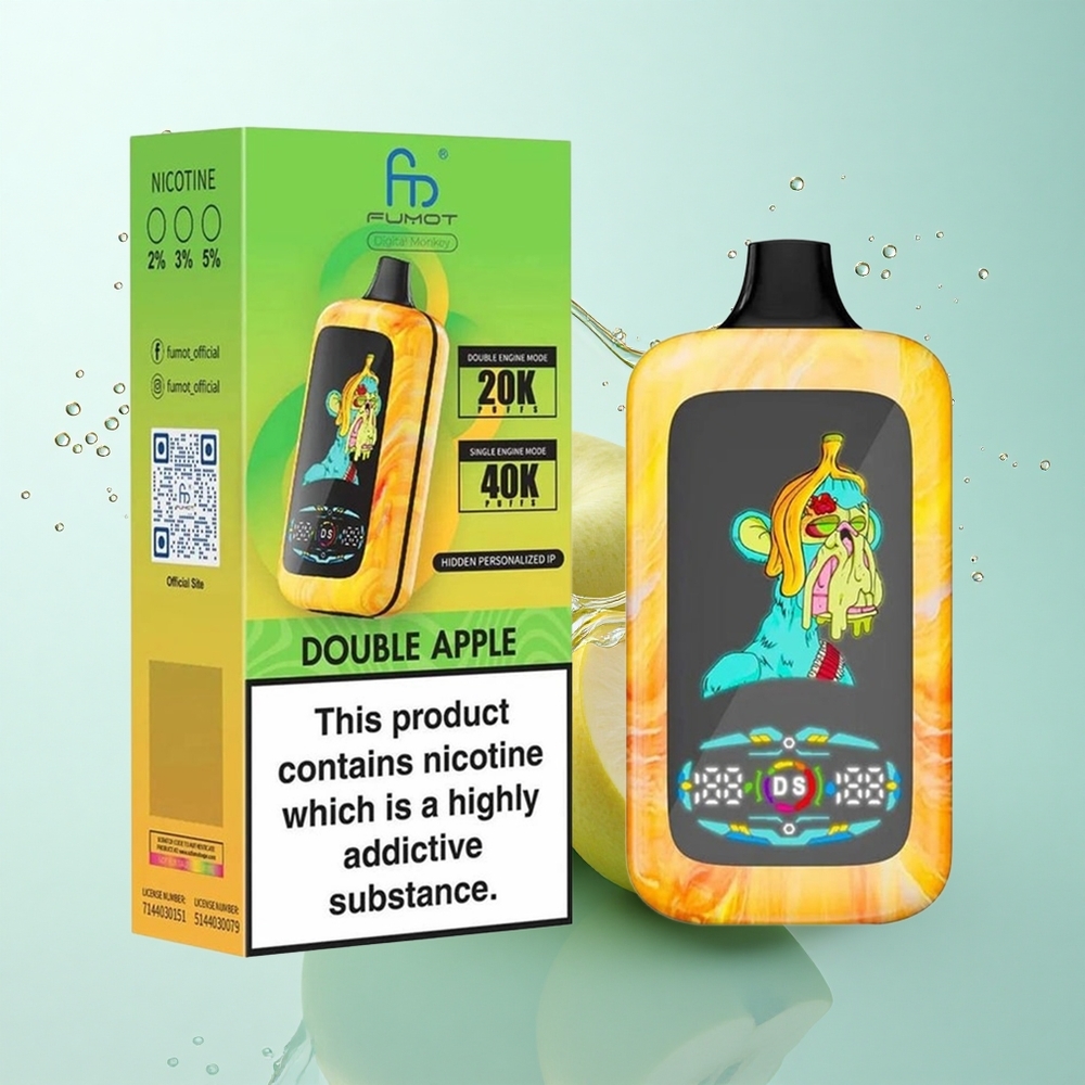 Fumot Digital Monkey 20000/40000 Puffs Double Apple Dual Mesh 5% Nicotine
