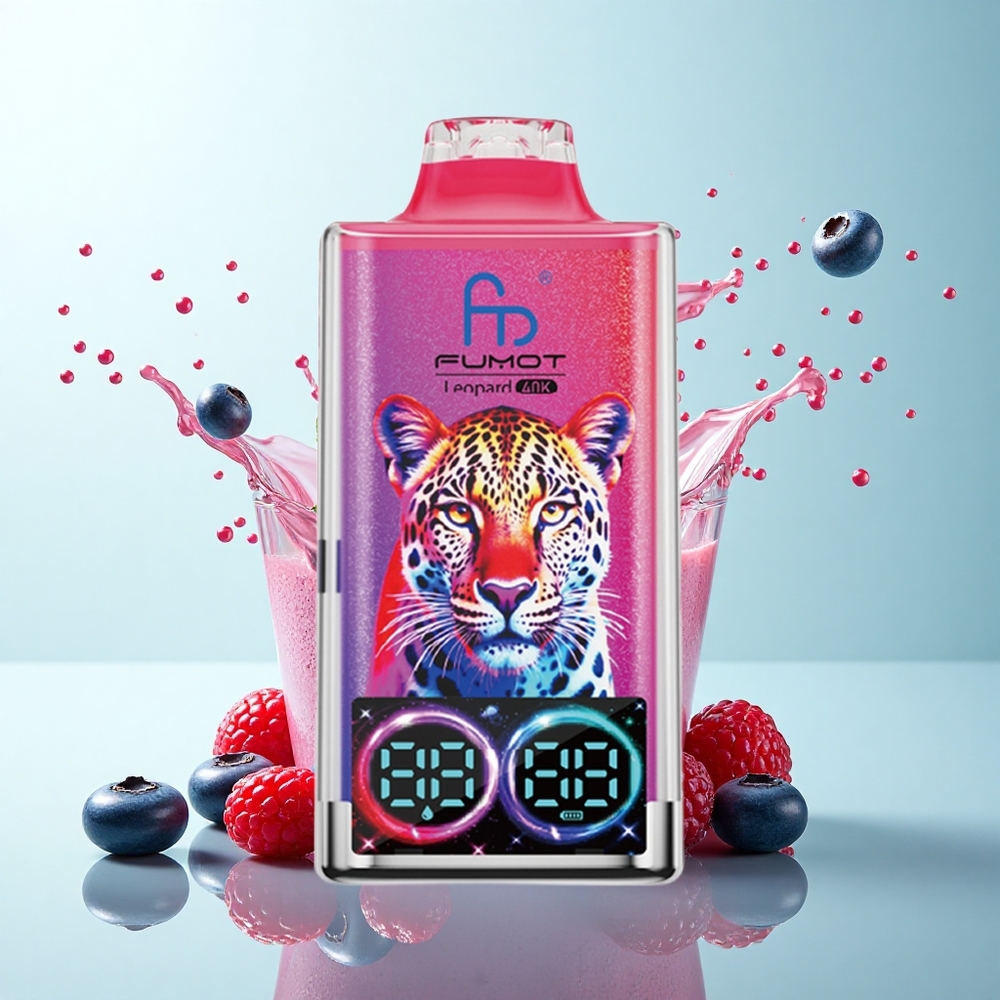 Fumot Leopard 40K Puffs Blueberry Cherry Cranberry 5% Nicotine 700mAh Dual Mesh
