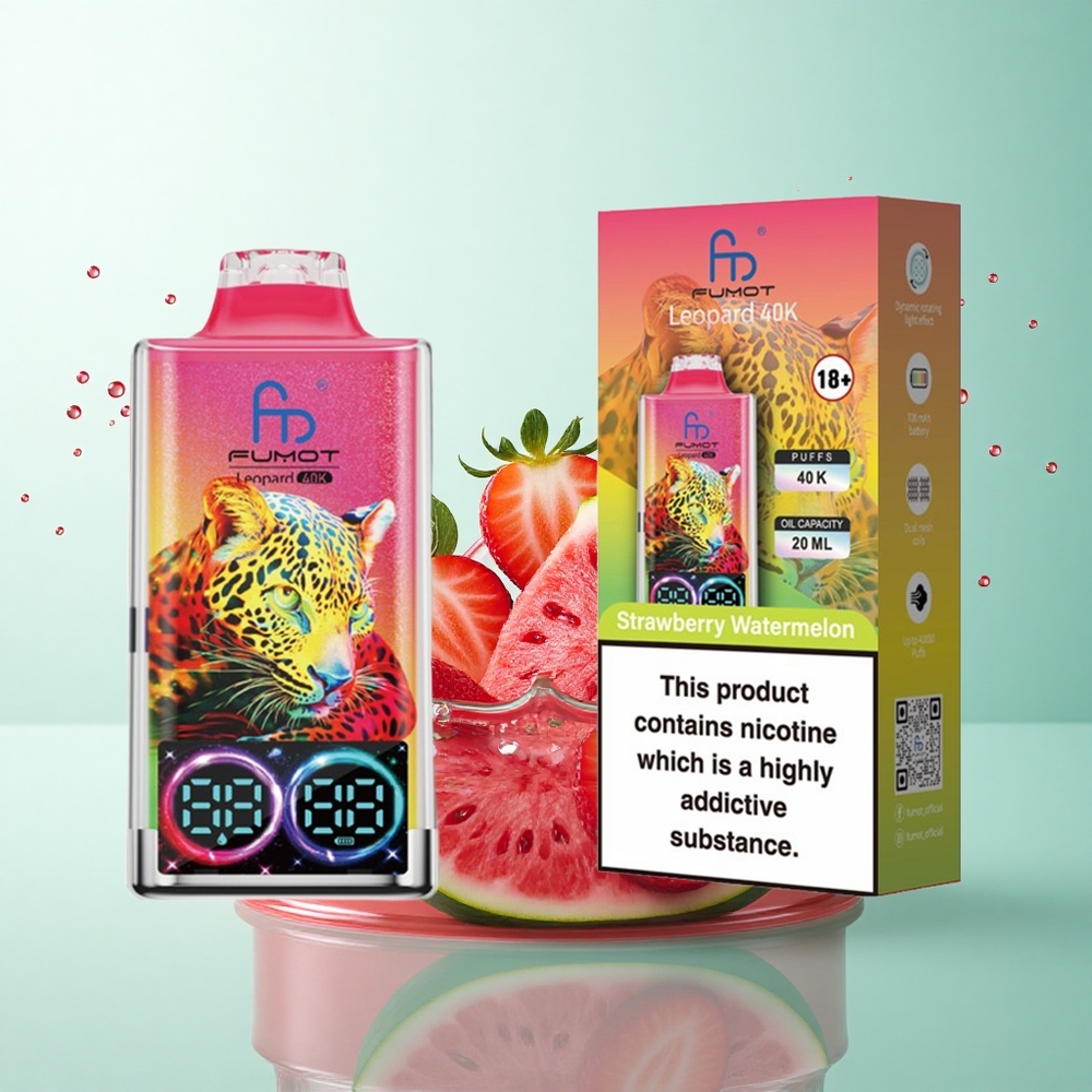 Fumot Leopard 40K Puffs Strawberry Watermelon 5% Nicotine 700mAh Dual Mesh