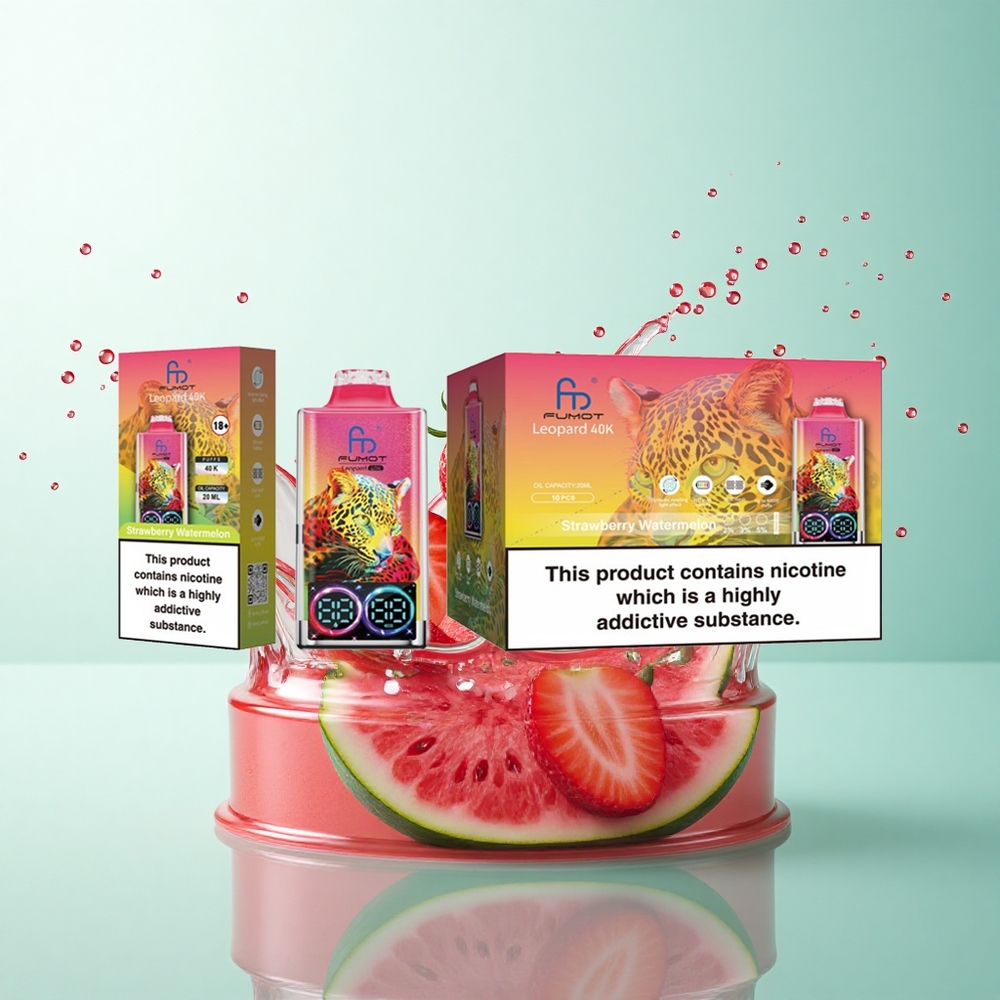 Fumot Leopard 40K Puffs Strawberry Watermelon 5% Nicotine 700mAh Dual Mesh
