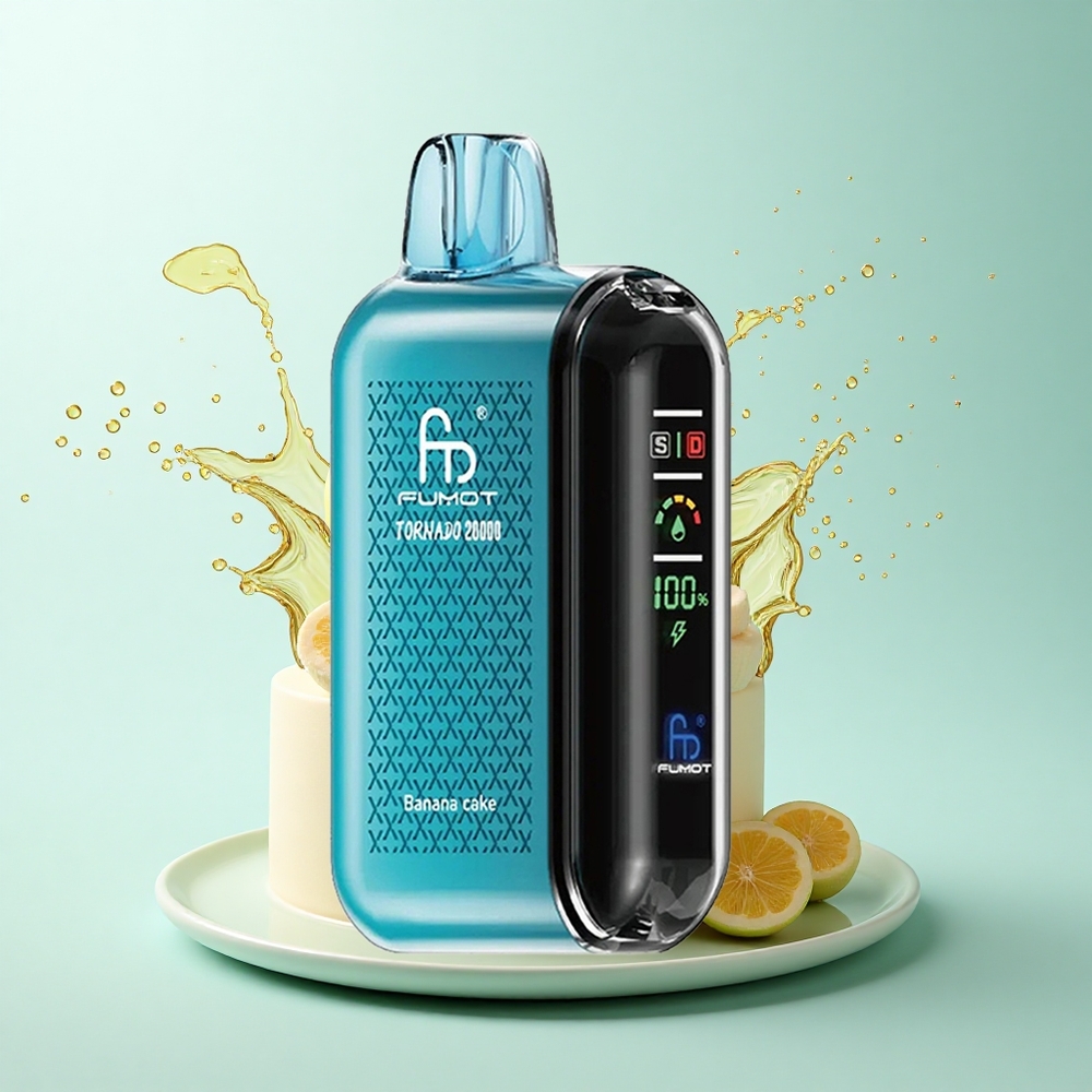 Fumot Tornado 20000 Puffs Banana Cake Dual Mesh 20ml 850mAh 2% Nicotine