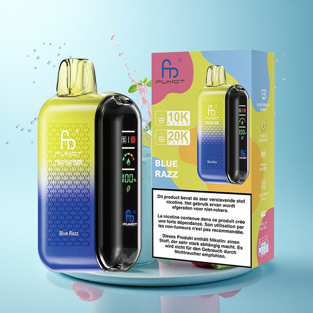 Fumot Tornado 20000 Puffs Blue Razz Dual Mesh 20ml 850mAh
