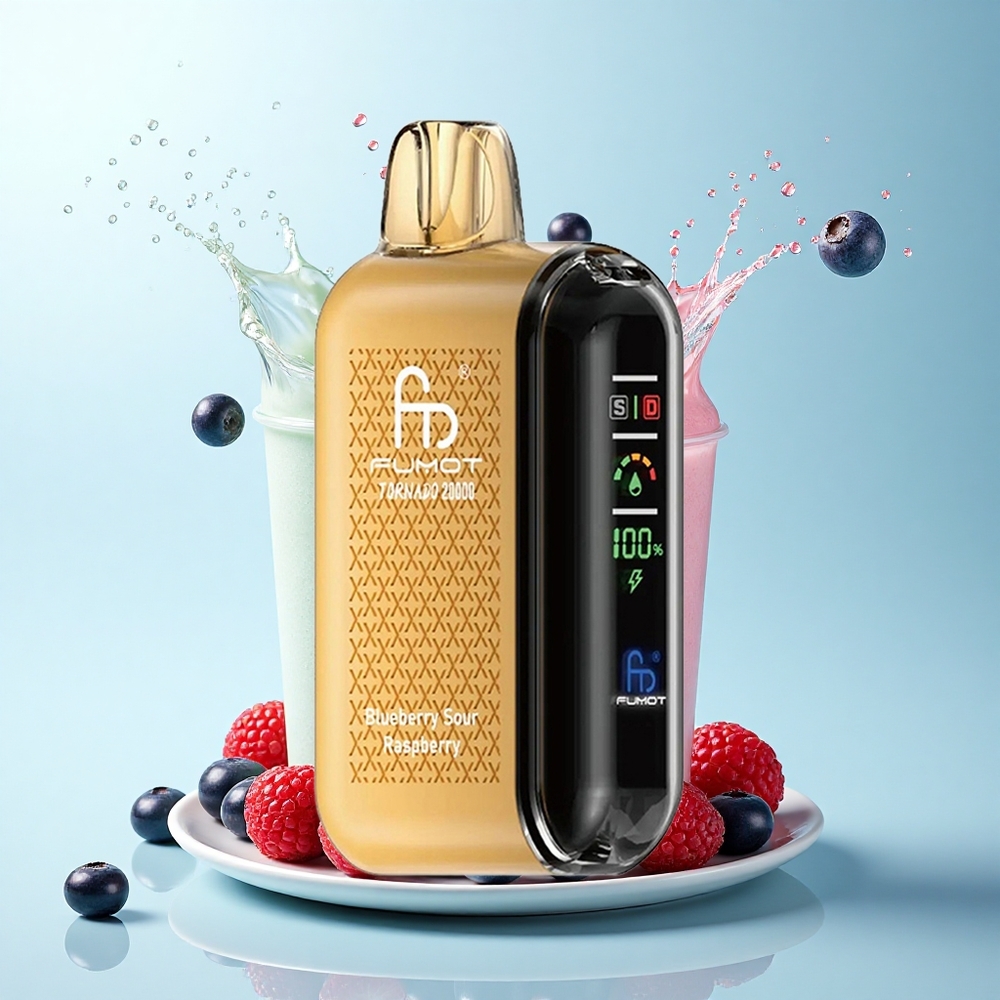Fumot Tornado 20000 Puffs Blueberry Sour Raspberry Dual Mesh Coil 850mAh