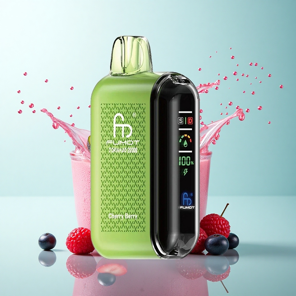 Fumot Tornado 20000 Puffs Cherry Berry Dual Mesh 20ml 850mAh 2% Nicotine