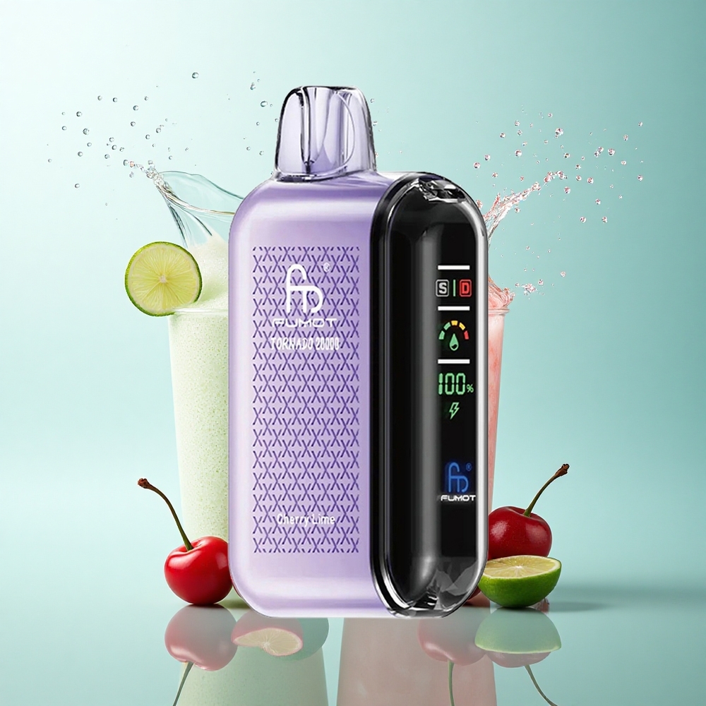 Fumot Tornado 20000 Puffs Cherry Lime Dual Mesh 850mAh