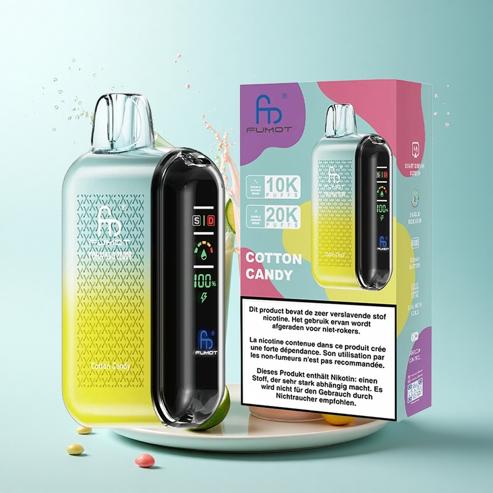 Fumot Tornado 20000 Puffs Cotton Candy Dual Mesh 850mAh