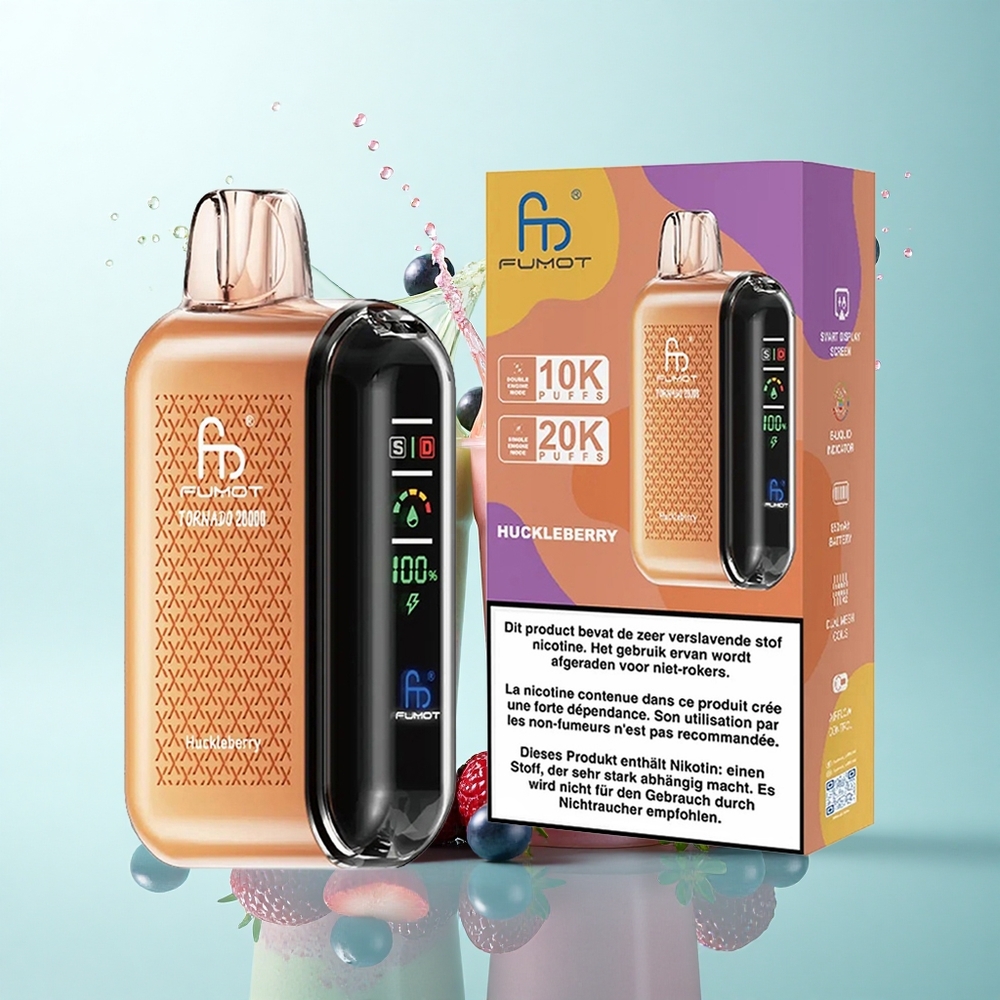 Fumot Tornado 20000 Puffs Huckleberry Dual Mesh 850mAh 2% Nicotine