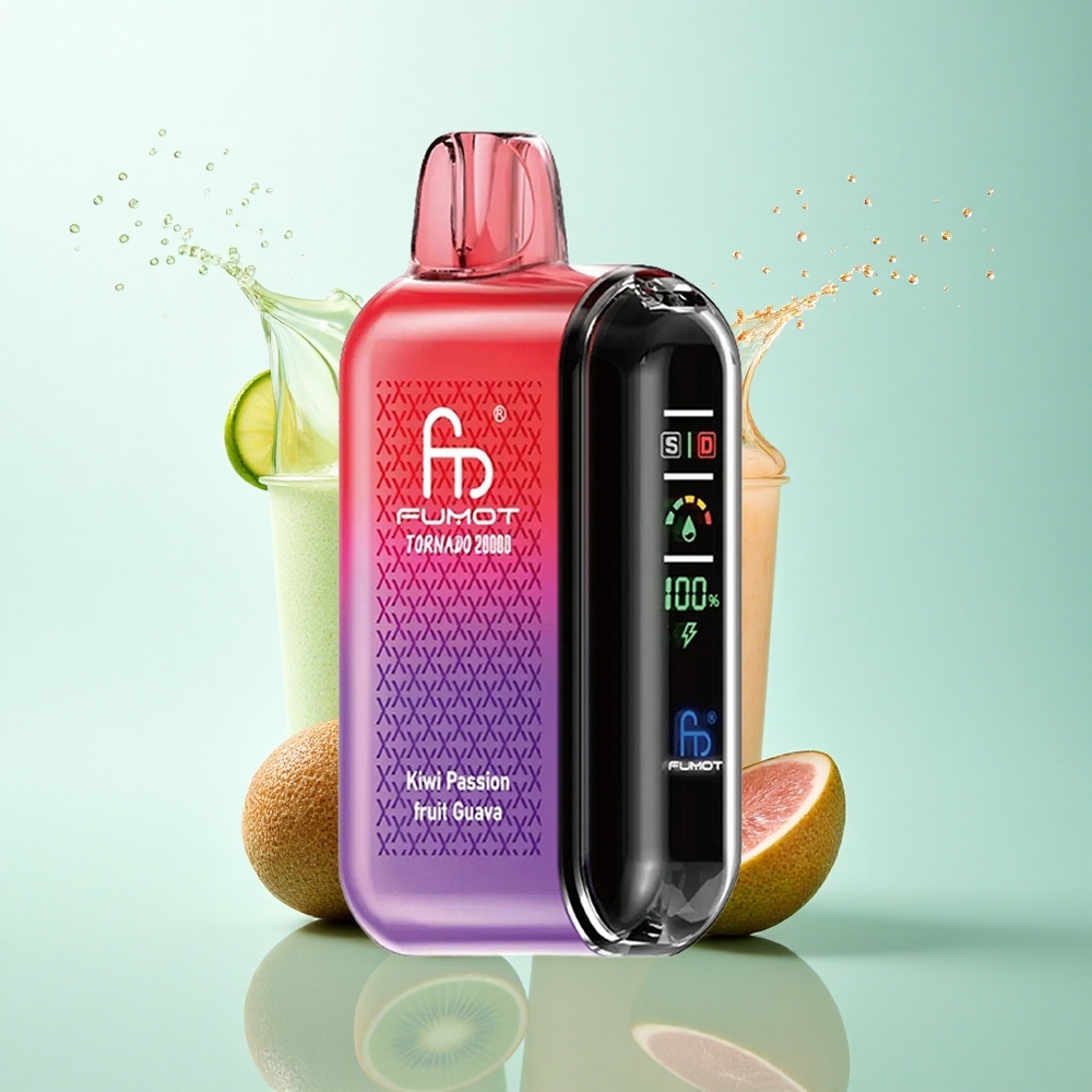Fumot Tornado 20000 Puffs Kiwi Passion Fruit Guava 850mAh Dual Mesh
