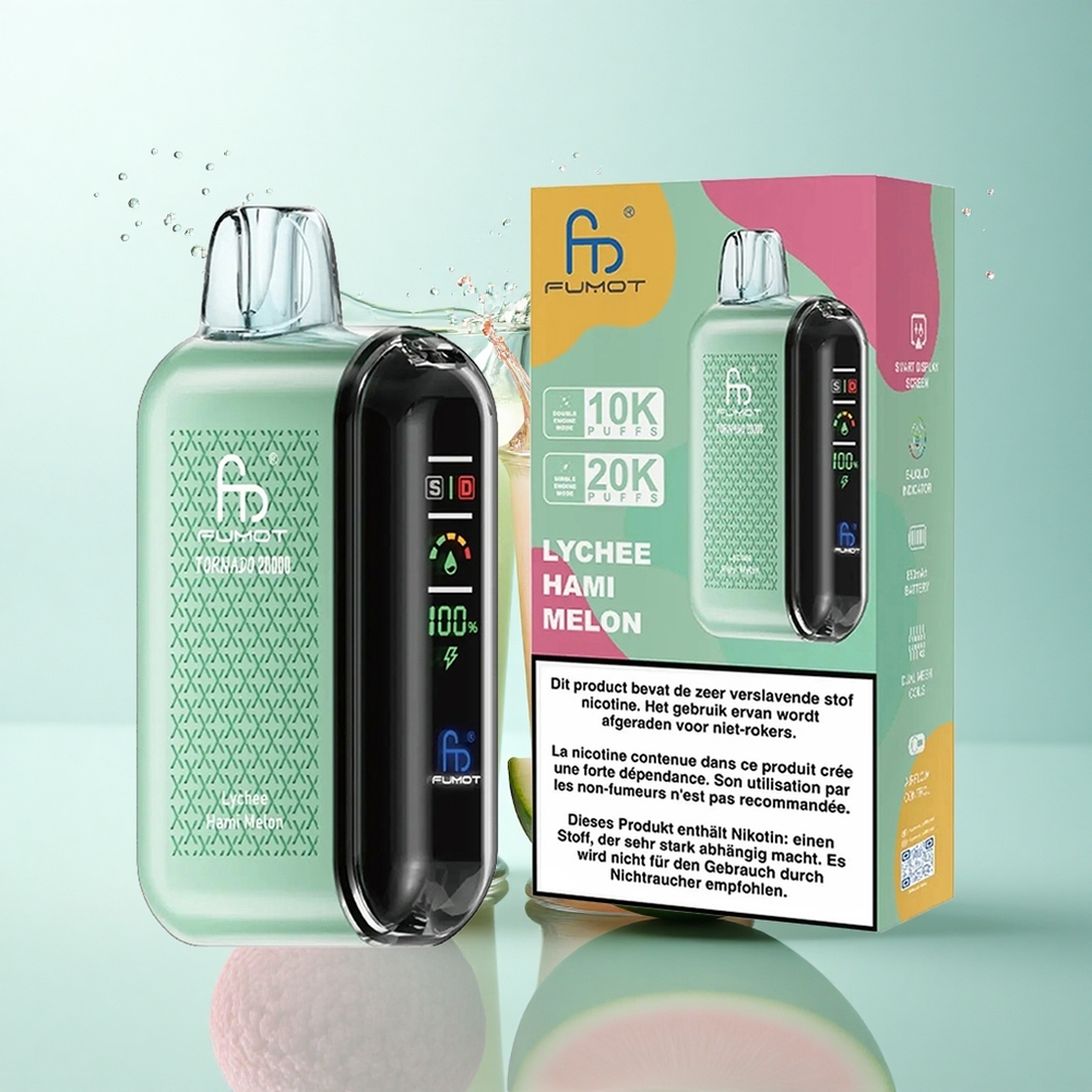 Fumot Tornado 20000 Puffs Lychee Hami Melon 850mAh Dual Mesh Coil 20ml