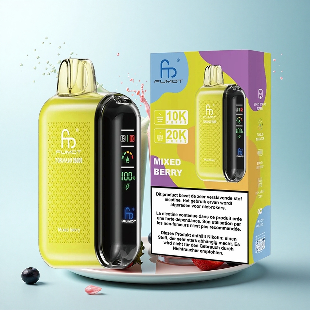 Fumot Tornado 20000 Puffs Mixed Berry Dual Mesh 850mAh 2% Nicotine