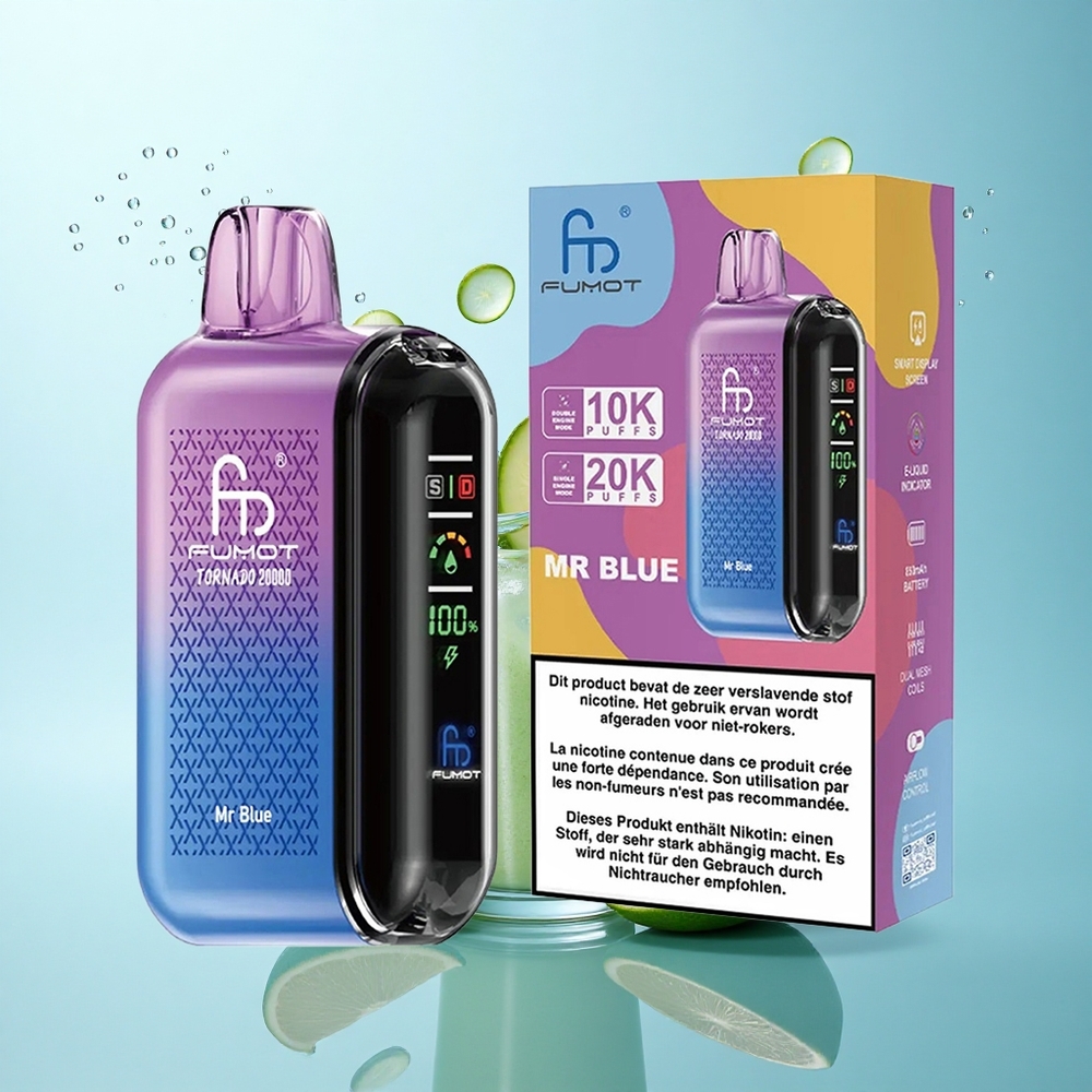 Fumot Tornado 20000 Puffs Mr Blue Dual Mesh 20ml 850mAh