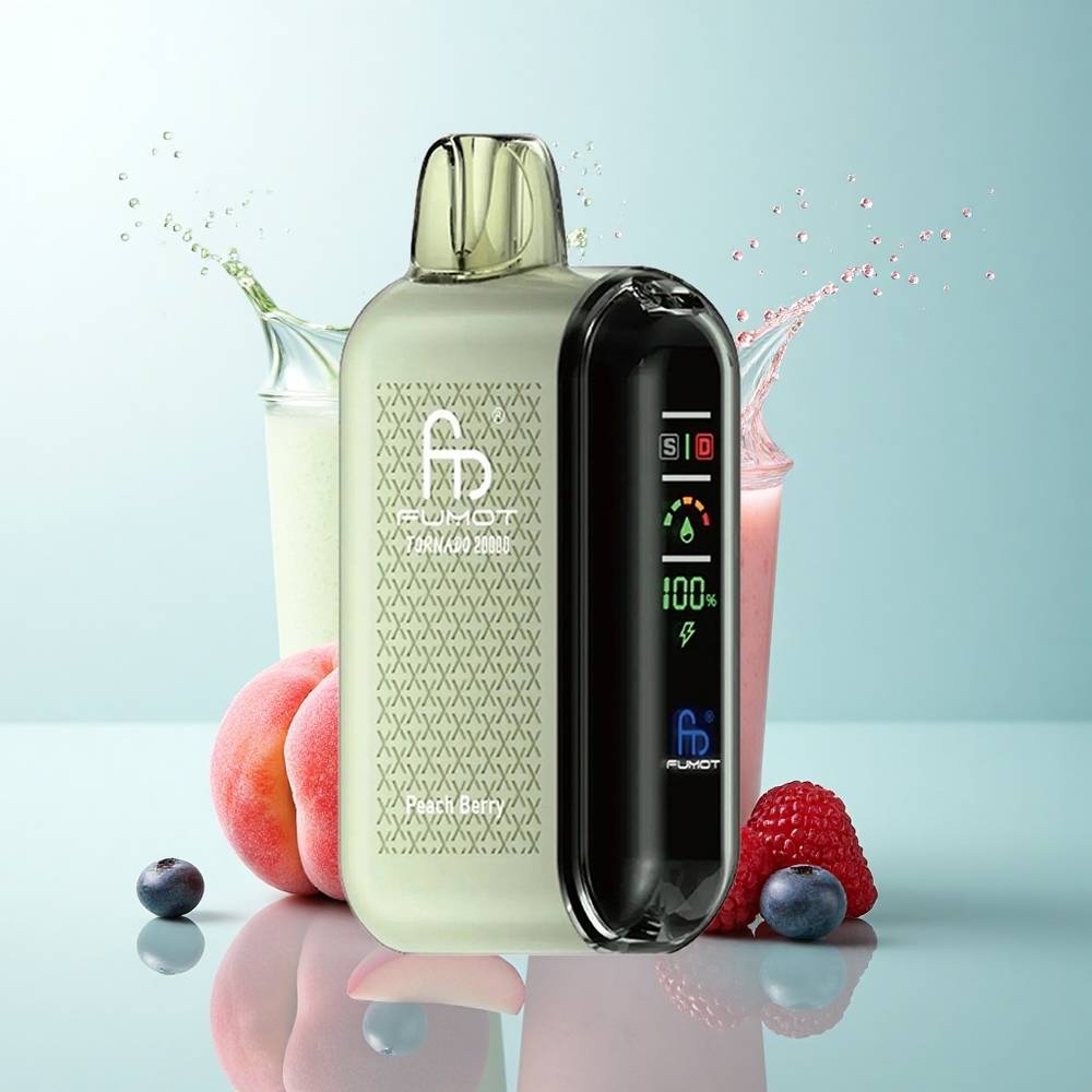 Fumot Tornado 20000 Puffs Peach Berry Dual Mesh 850mAh