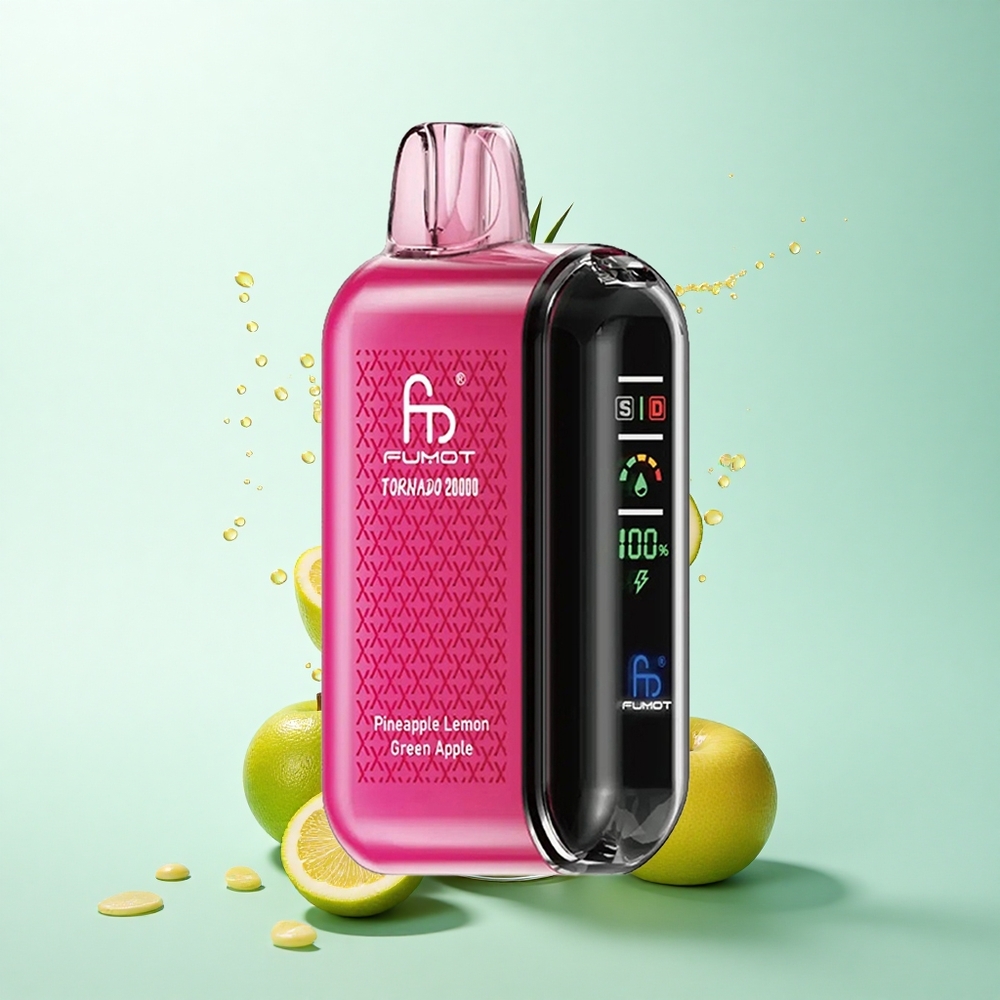 Fumot Tornado 20000 Puffs Pineapple Lemon Green Apple Dual Mesh Coil 850mAh