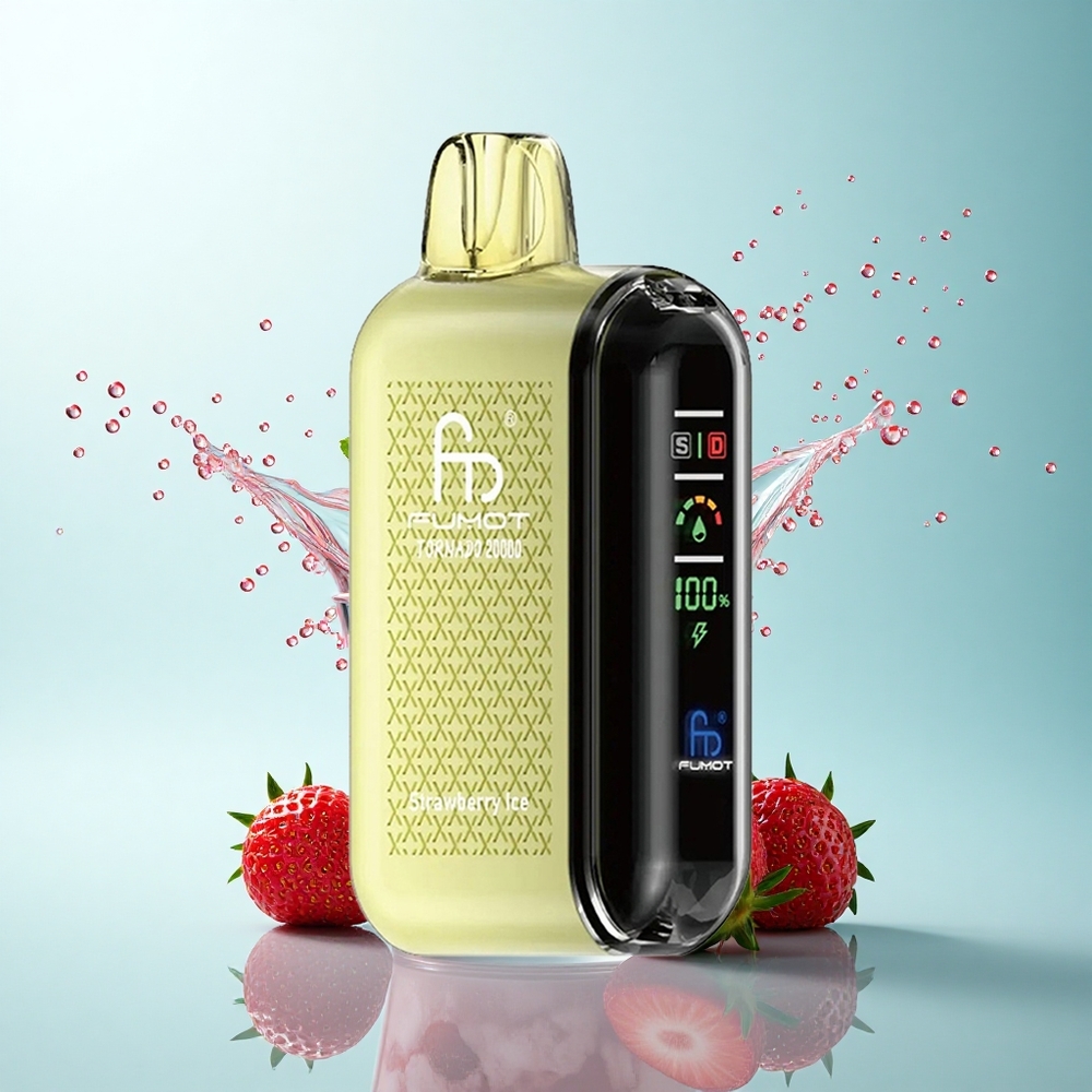 Fumot Tornado 20000 Puffs Strawberry Ice Dual Mesh 850mAh