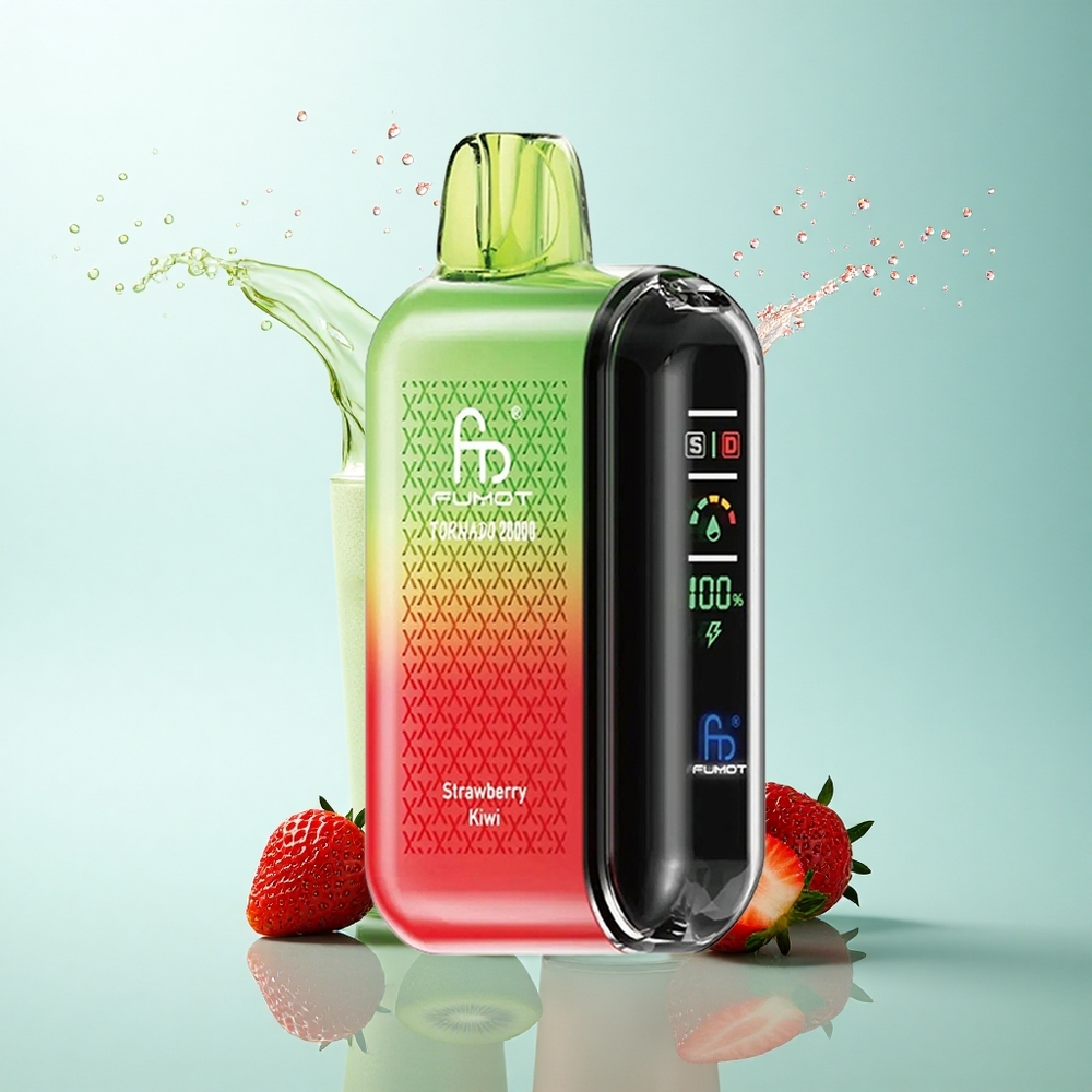Fumot Tornado 20000 Puffs Strawberry Kiwi Dual Mesh 850mAh 2% Nicotine
