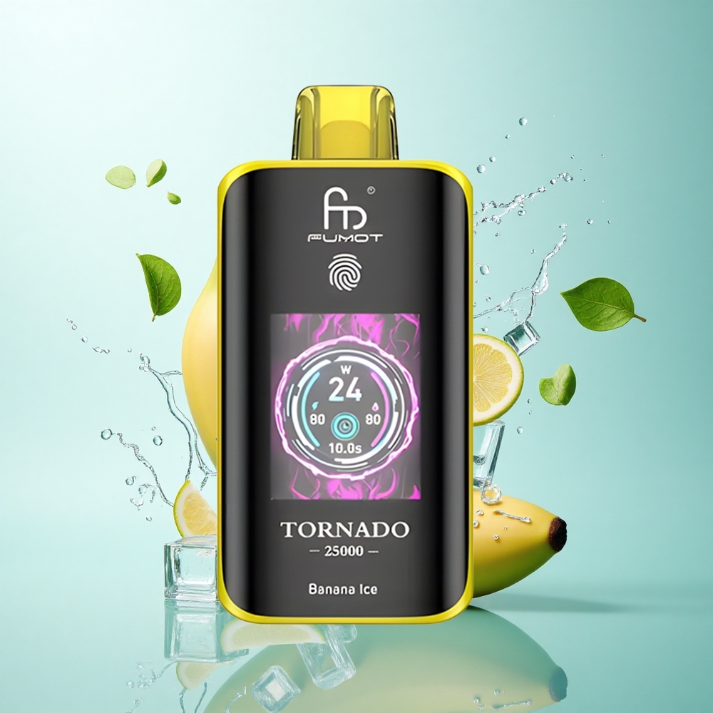 Fumot Tornado 25000 Puffs Banana Ice HD Screen 700mAh 20ml