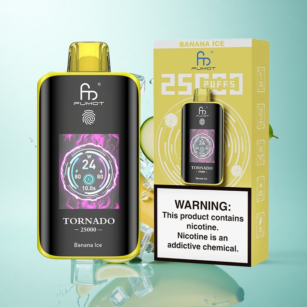 Fumot Tornado 25000 Puffs Banana Ice HD Screen 700mAh 20ml