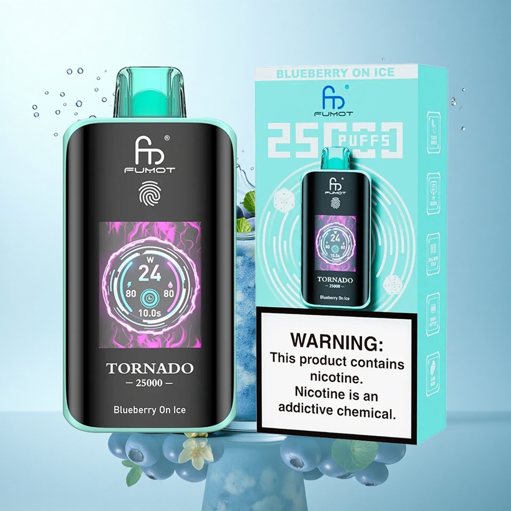Fumot Tornado 25000 Puffs Blueberry On Ice 700mAh 20ml 5% Nicotine