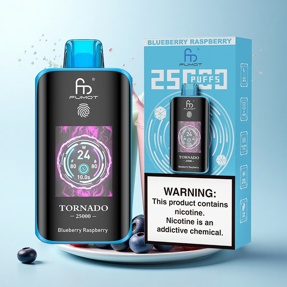 Fumot Tornado 25000 Puffs Blueberry Raspberry 700mAh 20ml 5% Nicotine
